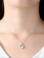 thumb Pure Silver Natural Freshwater Pearl personality Necklace 1