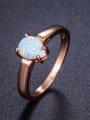thumb Rose Gold Plated Opal Simple Style Ring 1