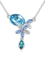 thumb Exquisite Shiny austrian Crystals Pendant Alloy Necklace 4