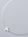 thumb Sterling silver personality cross clavicle chain 0