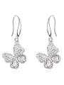 thumb Fashion austrian Crystals-covered Butterfly Alloy Earrings 2