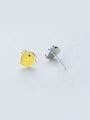 thumb S925 silver  Little Yellow Chick stud Earring 2