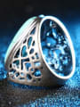 thumb Personalized Turquoise Stone Hollow Alloy Ring 3