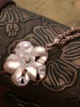 thumb Flower Zircon Rose Gold Necklace 2
