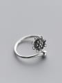 thumb Exquisite Open Design Flower Shaped S925 Silver Ring 0