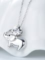 thumb Simple Little Elephant Cubic austrian Crystal 925 Silver Necklace 2