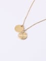 thumb Titanium With Gold Plated Simplistic Smooth Round Necklaces 3