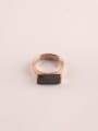 thumb Rose Gold Black Agate Retro Ring 0