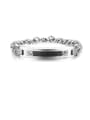 thumb Titanium Plated Diamond Hypoallergenic Couple Bracelet 0