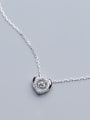 thumb 925 Sterling Silver With Silver Plated Simplistic Hollow Heart Necklaces 1
