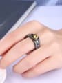 thumb Personalized Zircon Gun Color Plated Ring 1