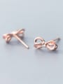 thumb 925 Sterling Silver With Silver Plated Trendy Bowknot Stud Earrings 2