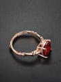 thumb Square Gemstone Rose Gold Plated Engagement Ring 2