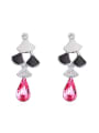 thumb Exquisite Personalized Water Drop austrian Crystals Alloy Earrings 3
