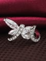 thumb Creative 18K Platinum Plated Butterfly Shaped Zircon Ring 1