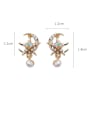 thumb Alloy With Imitation Gold Plated Cute Star Stud Earrings 1