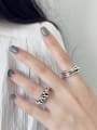 thumb 925 Sterling Silver With Antique Silver Plated Weaving Winding Free Size Rings 1