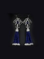 thumb Retro Semi-Precious Stones Tassel drop earring 2