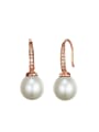 thumb Freshwater Pearl Rose Gold Plated drop earring 0