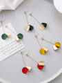 thumb Alloy With Gold Plated Simplistic Arc Wafer  Threader Earrings 1