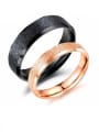thumb Stainless Steel With Rose Gold Plated Fashion dull polish Round Rings 0