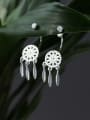 thumb Vintage Round Shaped S925 Silver Drop Earrings 0