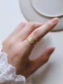 thumb 925 Sterling Silver With Gold Plated Fashion Round Midi Rings 1