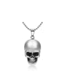 thumb Punk Skull Titanium Necklace 0