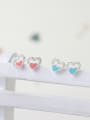 thumb Color Glue Zircons Creative Stud Earrings 1