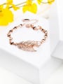thumb Exquisite Rose Gold Plated Feather Shaped Bracelet 2