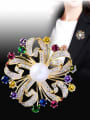 thumb Copper With  Cubic Zirconia Luxury Flower Brooches 1