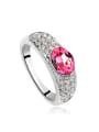 thumb Simple Cubic Shiny austrian Crystals Alloy Ring 3