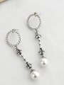 thumb Vintage Sterling Silver  With Artificial Pearl Vintage Round Beads Pendants   Earrings 2