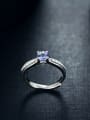 thumb Fashion Platinum Plated Gemstone Zircon Engagement Ring 3