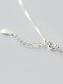 thumb Women Leaf Shaped Artificial Pearl S925 Silver Necklace 1