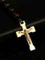 thumb Religion Style Gold Plated Silicone Cross Shaped Sweater Chain 2