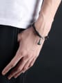 thumb Personalized Black Artificial Leather Multi-band Little Money Pocket Bracelet 2