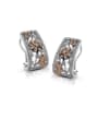 thumb Copper With Platinum Plated Punk Flower Stud Earrings 0
