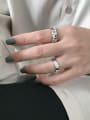 thumb 925 Sterling Silver With Platinum Plated  Retro Scale Ruler Free Size Rings 1