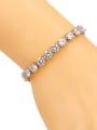 thumb Copper With Cubic Zirconia  Simplistic Round Adjustable Bracelets 1