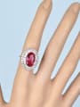 thumb Fashion Ruby White Zirconias Copper Ring 1