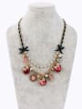 thumb Fruit and Snow-Shaped Artificial Stones Alloy  Necklace 1