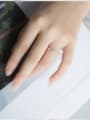 thumb Pure silver retro minimalist style branch free size ring 1