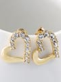 thumb All-match 18K Gold Plated Heart Stud Earrings 1