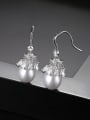 thumb Copper With  artificial pearl Trendy Ball Drop Earrings 2
