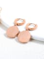 thumb Stainless Steel With Rose Gold Plated Lady Round Elizabeth S 1981 Stud Earrings 2