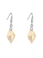 thumb Simple Rhombus austrian Crystal Alloy Earrings 0