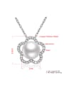 thumb Elegant Artificial Pearl Flower Shaped Two Pieces Jewelry Set 1