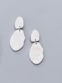thumb 925 Sterling Silver With 18k Gold Plated Trendy Geometric Drop Earrings 1