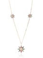 thumb Copper With  Cubic Zirconia Sunflower Trendy Necklaces 0